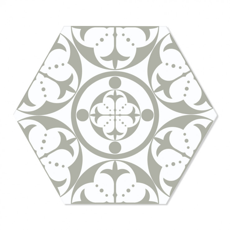 Hexagon Klinker Carnaby Grå Matt-Satin 29x33 cm-0